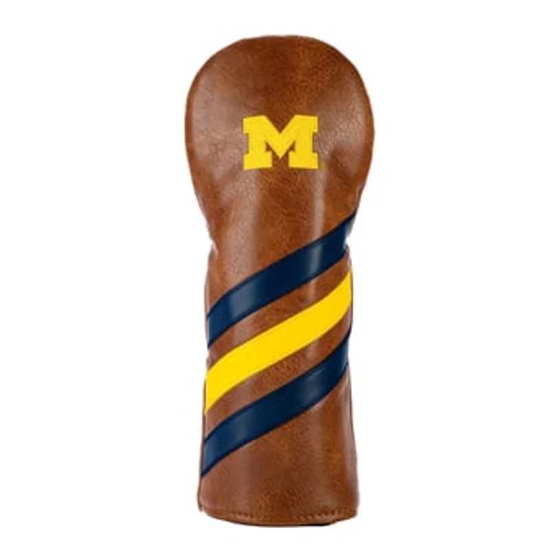 Hometown Brands Michigan Wolverines Leather Stripes Fairway Cover