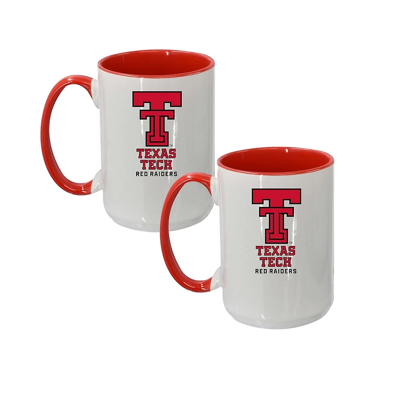 The Memory Company Texas Tech Red Raiders Two-Piece 15oz. Logo Coffee Mug Set