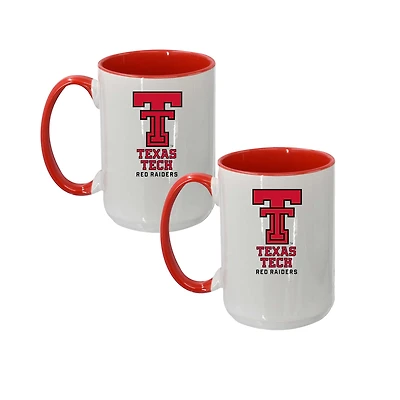 The Memory Company Texas Tech Red Raiders Two-Piece 15oz. Logo Coffee Mug Set