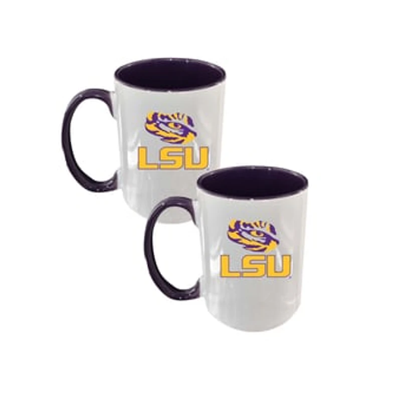 The Memory Company LSU Tigers Two-Piece 15oz. Logo Coffee Mug Set
