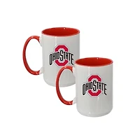 The Memory Company Ohio State Buckeyes Two-Piece 15oz. Logo Coffee Mug Set