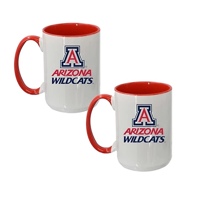 The Memory Company Arizona Wildcats Two-Piece 15oz. Logo Coffee Mug Set
