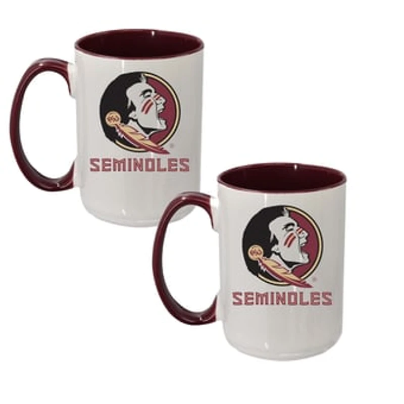 The Memory Company Florida State Seminoles Two-Piece 15oz. Logo Coffee Mug Set