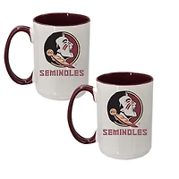 The Memory Company Florida State Seminoles Two-Piece 15oz. Logo Coffee Mug Set