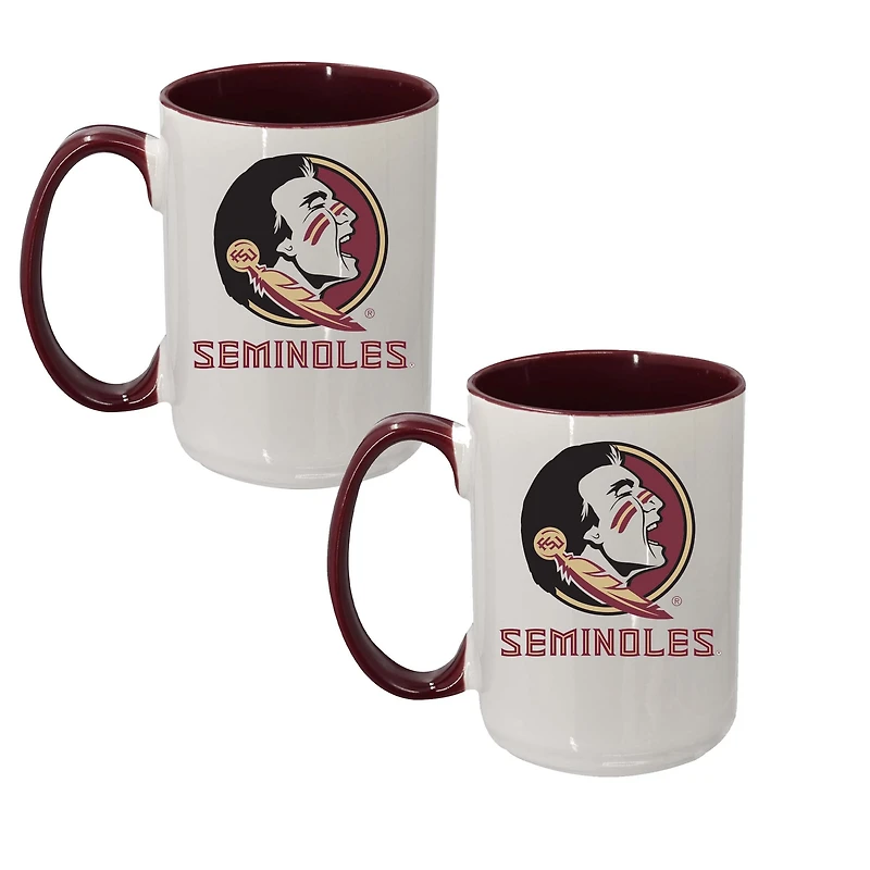 The Memory Company Florida State Seminoles Two-Piece 15oz. Logo Coffee Mug Set