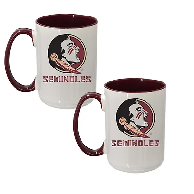 The Memory Company Florida State Seminoles Two-Piece 15oz. Logo Coffee Mug Set