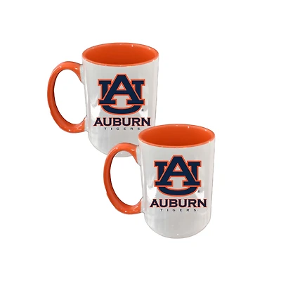 The Memory Company Auburn Tigers Two-Piece 15oz. Logo Coffee Mug Set