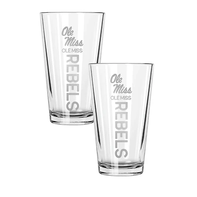 The Memory Company Ole Miss Rebels Two-Piece 16oz. Pinnacle Pint Glass Set