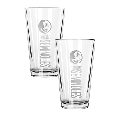 The Memory Company Florida State Seminoles Two-Piece 16oz. Pinnacle Pint Glass Set