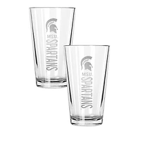The Memory Company Michigan State Spartans Two-Piece 16oz. Pinnacle Pint Glass Set