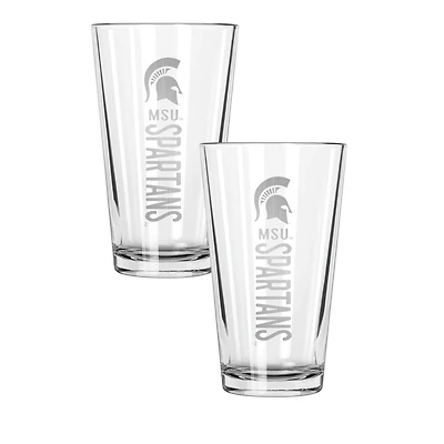 The Memory Company Michigan State Spartans Two-Piece 16oz. Pinnacle Pint Glass Set