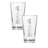 The Memory Company Michigan State Spartans Two-Piece 16oz. Pinnacle Pint Glass Set
