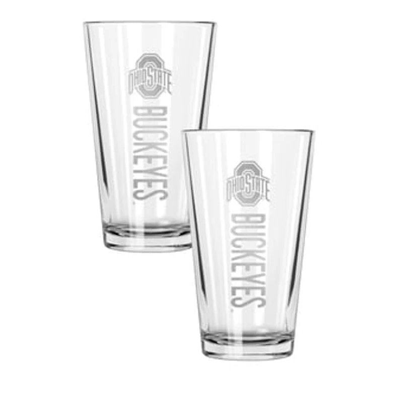 The Memory Company Ohio State Buckeyes Two-Piece 16oz. Pinnacle Pint Glass Set