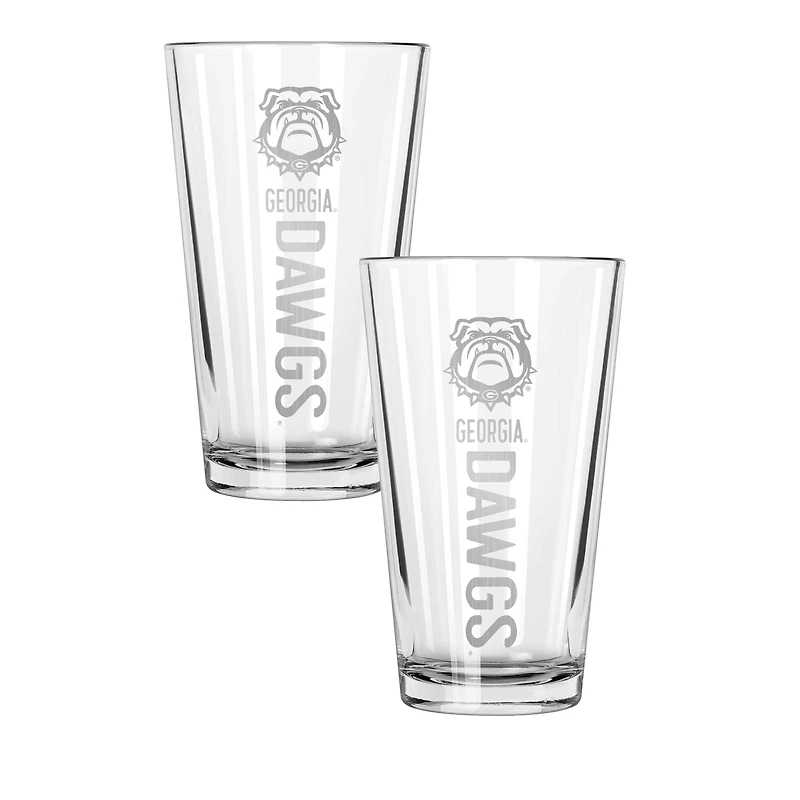 The Memory Company Georgia Bulldogs Two-Piece 16oz. Pinnacle Pint Glass Set
