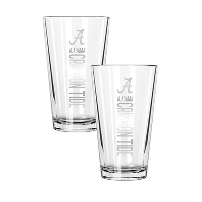 The Memory Company Alabama Crimson Tide Two-Piece 16oz. Pinnacle Pint Glass Set