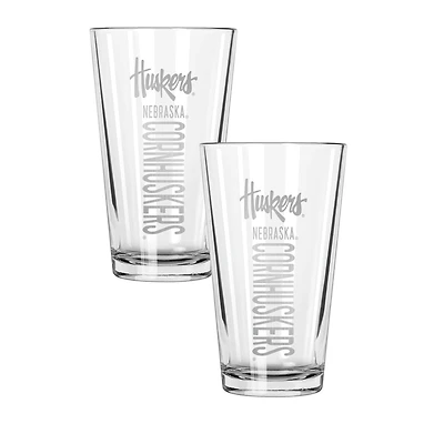 The Memory Company Nebraska Huskers Two-Piece 16oz. Pinnacle Pint Glass Set