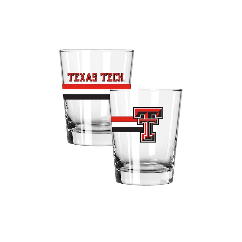 The Memory Company Texas Tech Red Raiders Two-Piece 15oz. Big Stripes Double Old Fashioned Glass Set