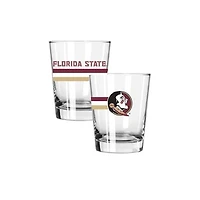 The Memory Company Florida State Seminoles Two-Piece 15oz. Big Stripes Double Old Fashioned Glass Set