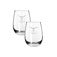 The Memory Company Texas Longhorns Two-Piece 15oz. Classic Crew Stemless Wine Glass Set