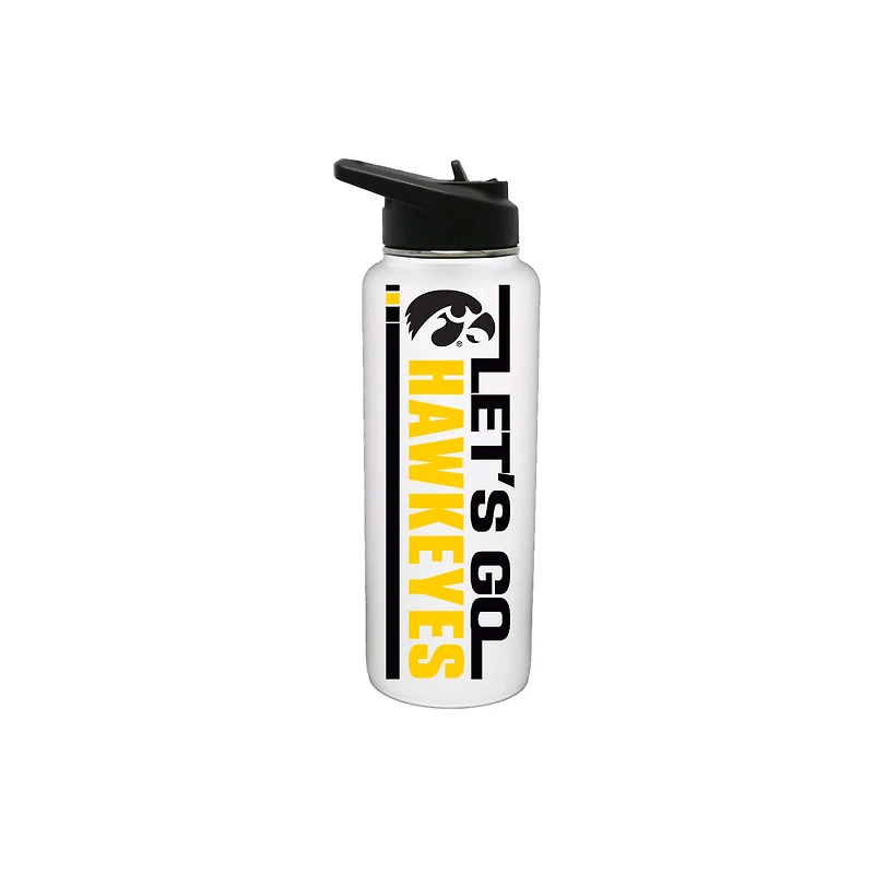 The Memory Company Iowa Hawkeyes 34oz. Let's Go Stainless Steel Quencher Bottle