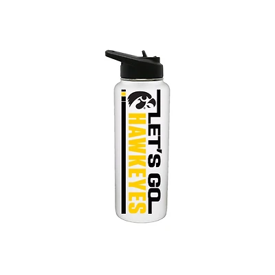 The Memory Company Iowa Hawkeyes 34oz. Let's Go Stainless Steel Quencher Bottle
