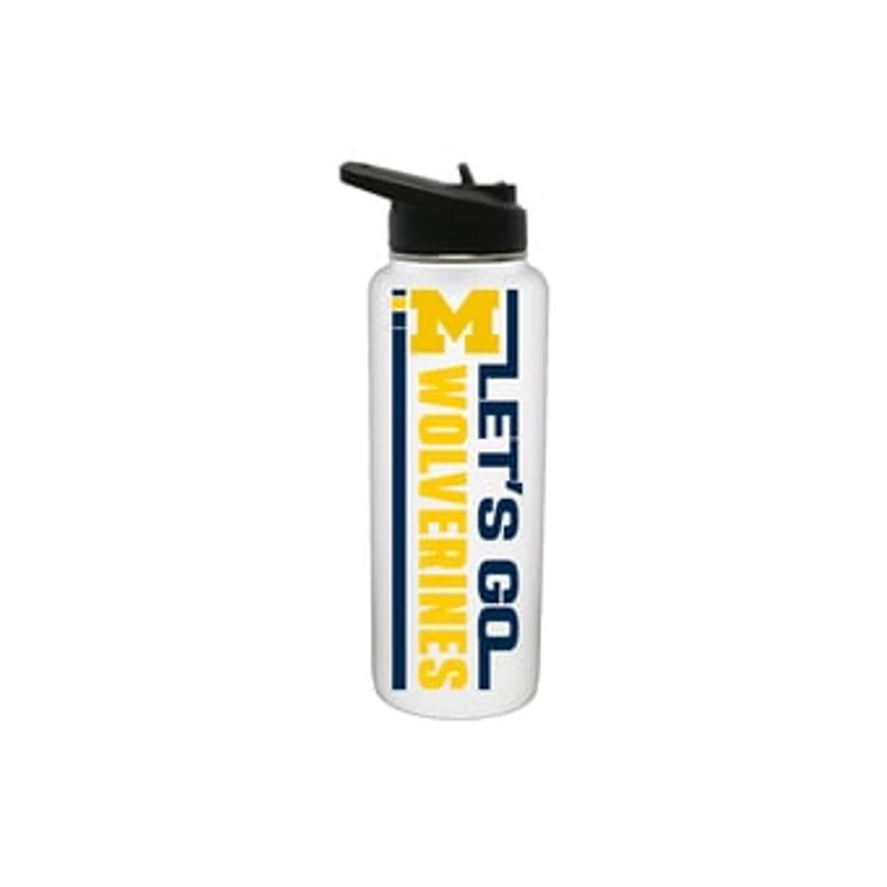 The Memory Company Michigan Wolverines 34oz. Let's Go Stainless Steel Quencher Bottle