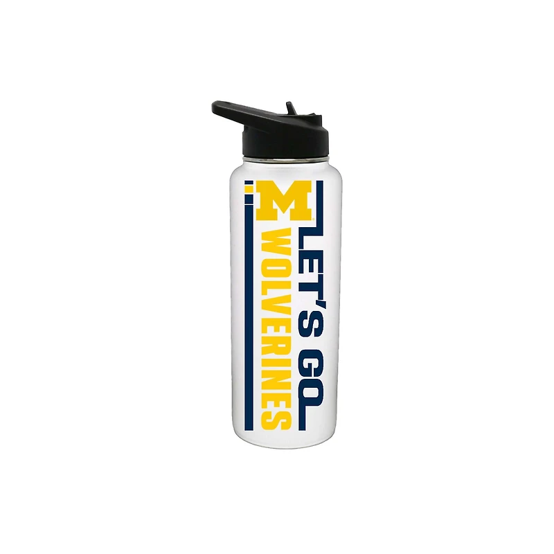 The Memory Company Michigan Wolverines 34oz. Let's Go Stainless Steel Quencher Bottle
