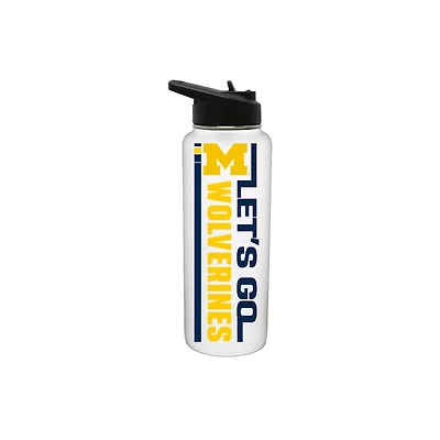 The Memory Company Michigan Wolverines 34oz. Let's Go Stainless Steel Quencher Bottle