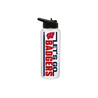 The Memory Company Wisconsin Badgers 34oz. Let's Go Stainless Steel Quencher Bottle