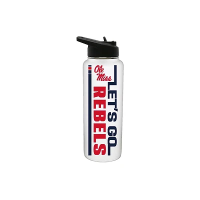 The Memory Company Ole Miss Rebels 34oz. Let's Go Stainless Steel Quencher Bottle