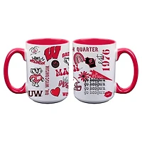 The Memory Company Wisconsin Badgers Two-Piece 15oz. Loco Coffee Mug Set