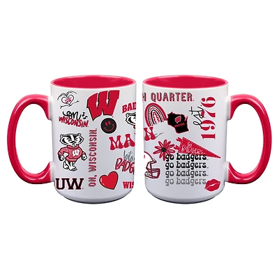The Memory Company Wisconsin Badgers Two-Piece 15oz. Loco Coffee Mug Set