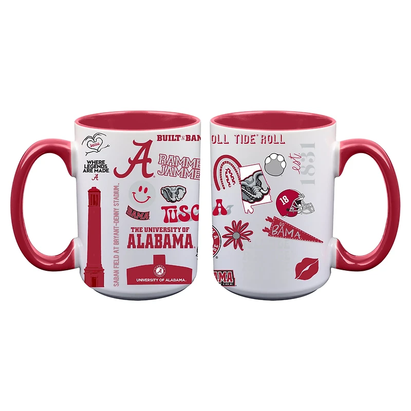 The Memory Company Alabama Crimson Tide Two-Piece 15oz. Loco Coffee Mug Set