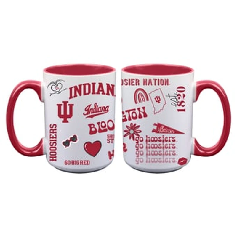 The Memory Company Indiana Hoosiers Two-Piece 15oz. Loco Coffee Mug Set