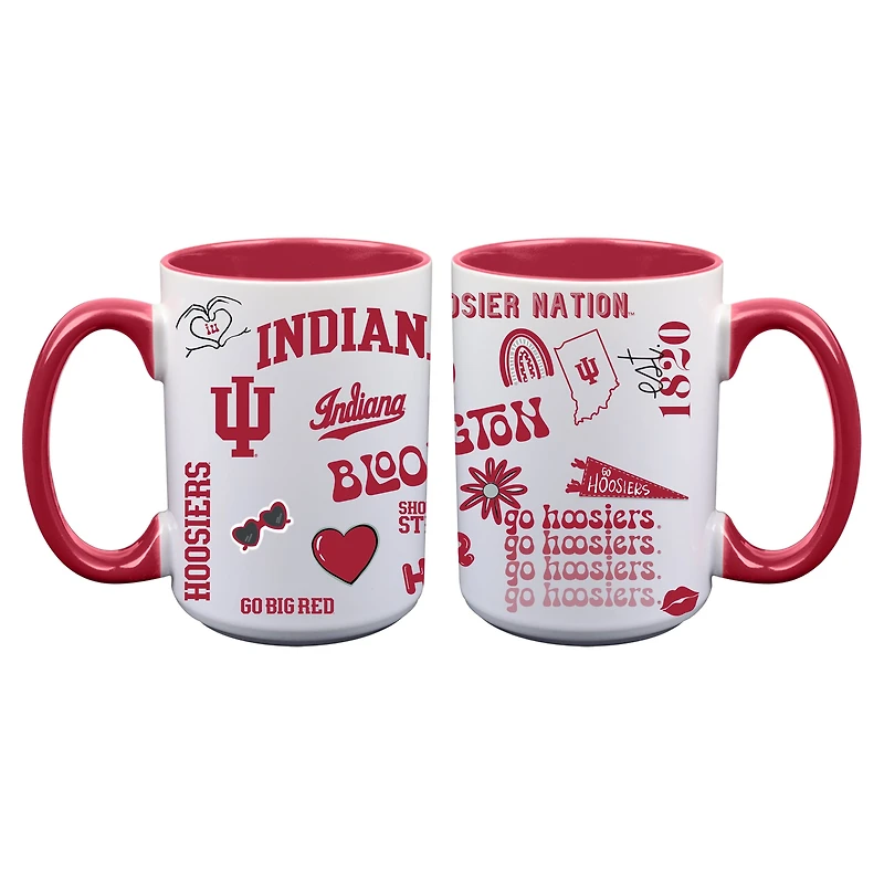 The Memory Company Indiana Hoosiers Two-Piece 15oz. Loco Coffee Mug Set