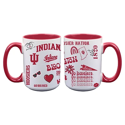 The Memory Company Indiana Hoosiers Two-Piece 15oz. Loco Coffee Mug Set
