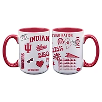 The Memory Company Indiana Hoosiers Two-Piece 15oz. Loco Coffee Mug Set