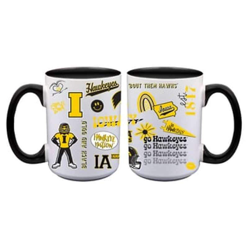 The Memory Company Iowa Hawkeyes Two-Piece 15oz. Loco Coffee Mug Set