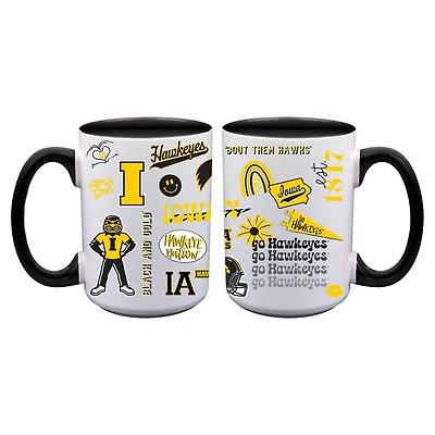 The Memory Company Iowa Hawkeyes Two-Piece 15oz. Loco Coffee Mug Set