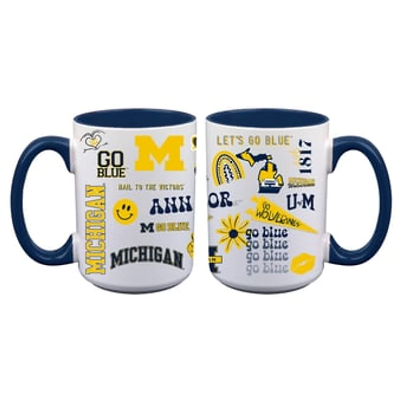 The Memory Company Michigan Wolverines Two-Piece 15oz. Loco Coffee Mug Set