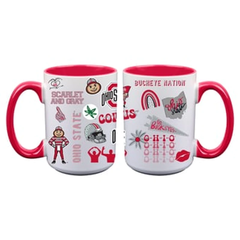 The Memory Company Ohio State Buckeyes Two-Piece 15oz. Loco Coffee Mug Set