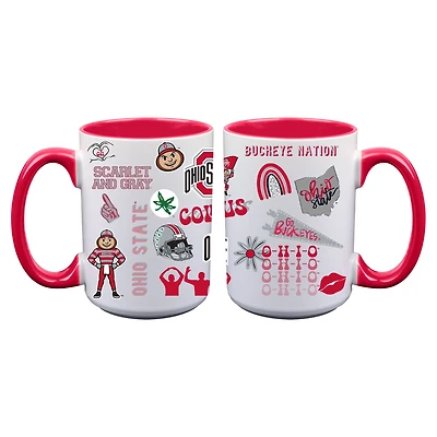 The Memory Company Ohio State Buckeyes Two-Piece 15oz. Loco Coffee Mug Set