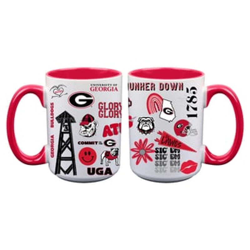 The Memory Company Georgia Bulldogs Two-Piece 15oz. Loco Coffee Mug Set