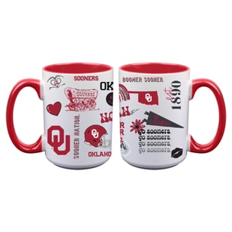 The Memory Company Oklahoma Sooners Two-Piece 15oz. Loco Coffee Mug Set