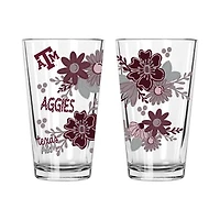 The Memory Company Texas A&M Aggies Two-Piece 16oz. Flowers Pint Glass Set