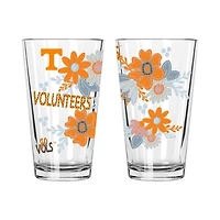 The Memory Company Tennessee Volunteers Two-Piece 16oz. Flowers Pint Glass Set
