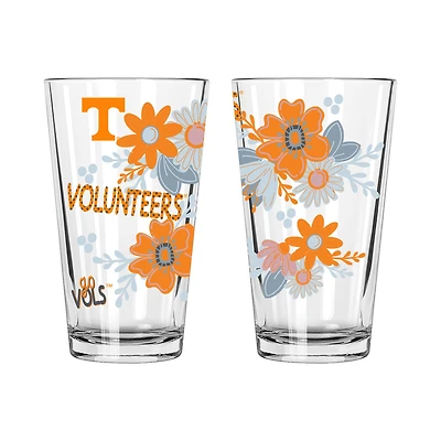 The Memory Company Tennessee Volunteers Two-Piece 16oz. Flowers Pint Glass Set