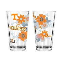 The Memory Company Tennessee Volunteers Two-Piece 16oz. Flowers Pint Glass Set
