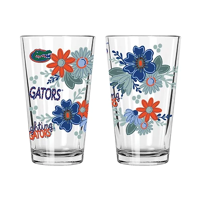 The Memory Company Florida Gators Two-Piece 16oz. Flowers Pint Glass Set