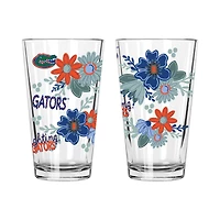The Memory Company Florida Gators Two-Piece 16oz. Flowers Pint Glass Set